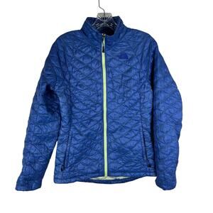 The North Face Womens Thermoball Jacket Size Small Puffer Blue Packable